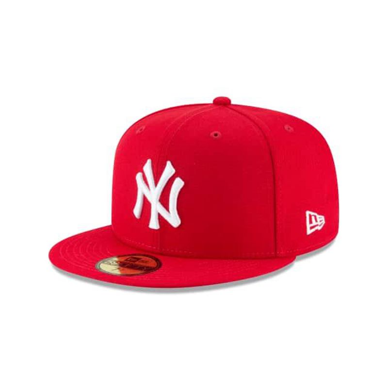 MLB New York Yankees Basic 59Fifty Fitted (RLS2596) - Red New Era Caps